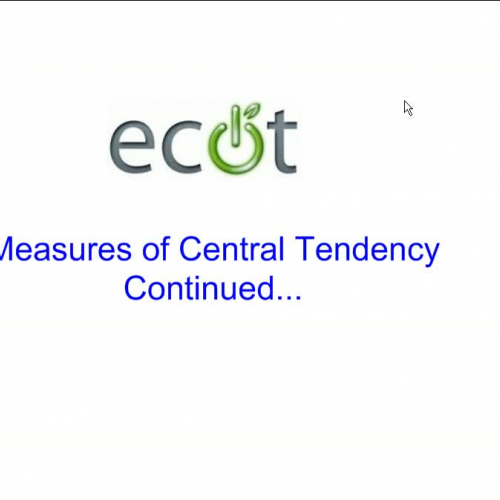 OGT Review Part 2 - Measures of Central Tende