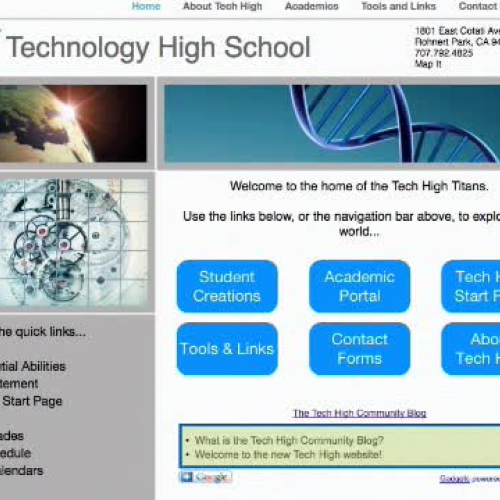 Tech High Website Welcome