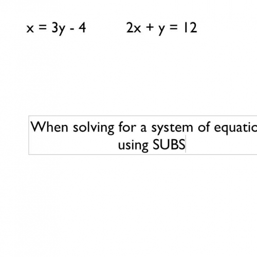 Step 1 Solving by Substitution