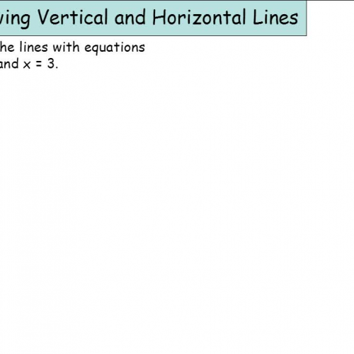 Drawing Vertical and Horizontal Lines