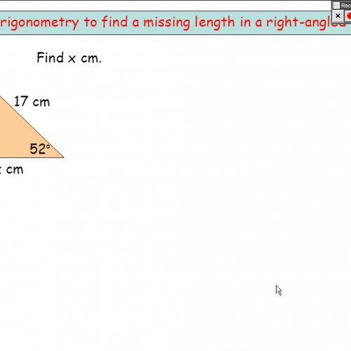 Trigonomerty - find the missing length Credit