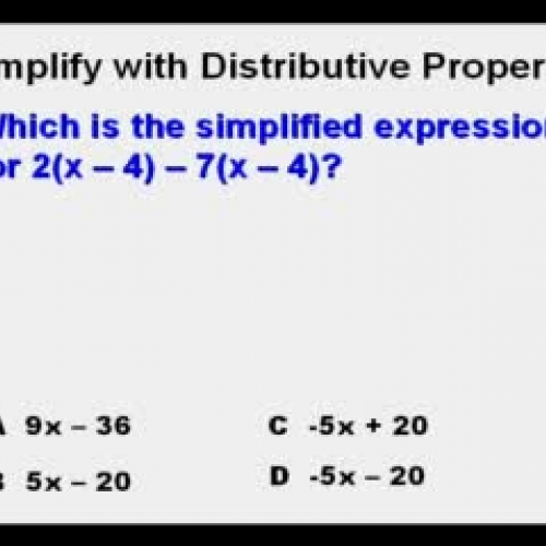 Simplify Using Distributive Property