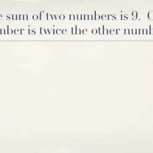 Substitution Word Problem Example