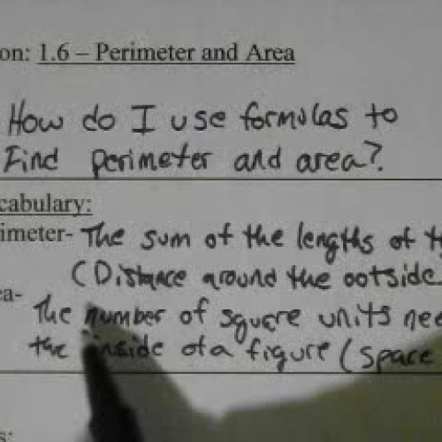 Course 2 - Lesson 1.6 Perimeter and Area