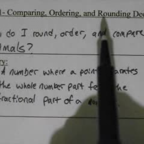 Course 2 - Lesson 2.1 Comparing and Rounding 