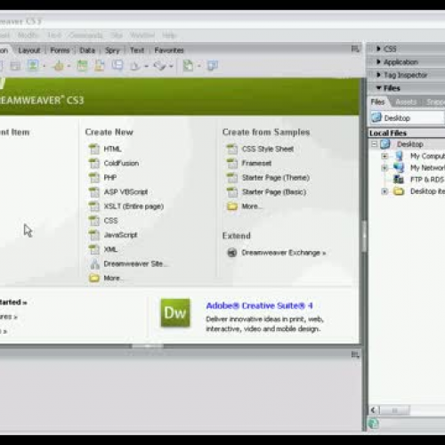 Dreamweaver CS3 defining a site root folder