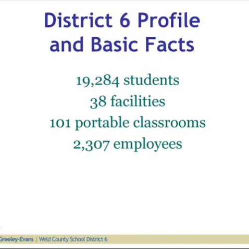 District 6 Program and Financial Needs