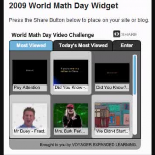 How to SHARE your World Math Day Widget