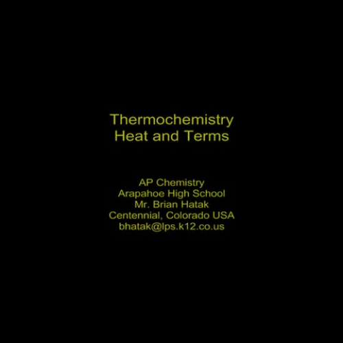 Thermochemistry - Heat