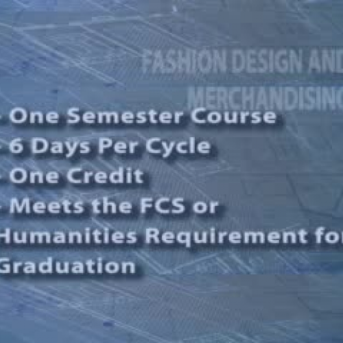Fashion Design and Merchandising