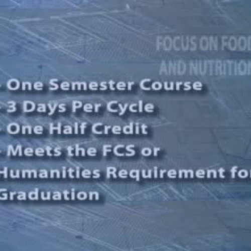 Focus on Food and Nutrition