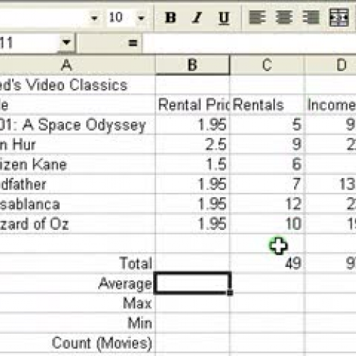 Excel for beginners part 4