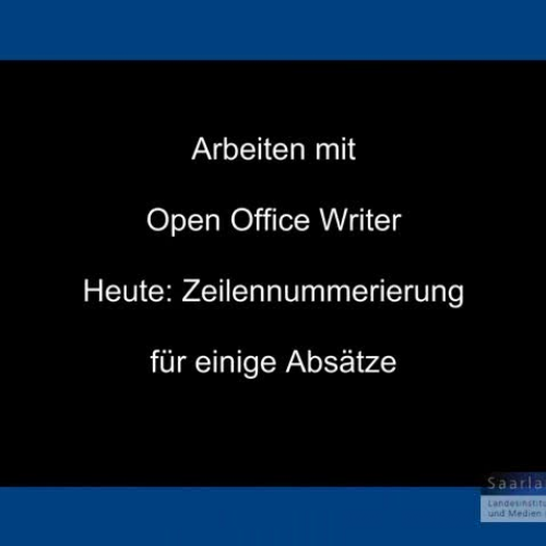 OpenOffice - Zeilennummerierung fuer Absaetze