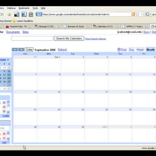 The Google Calendar Interface