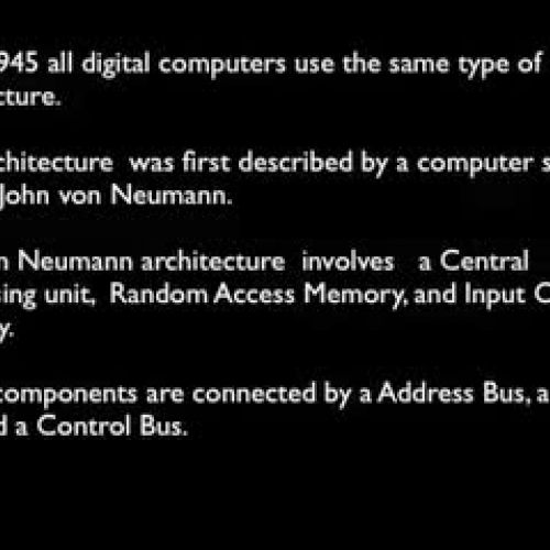 Computer Concepts -  Von Neumann architecture