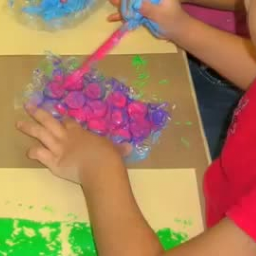 Preschool Art Bubblewrap Prints