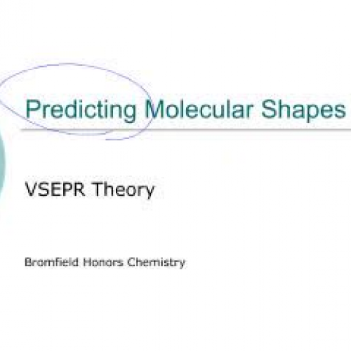 Predicting Molecular Geometries Part I