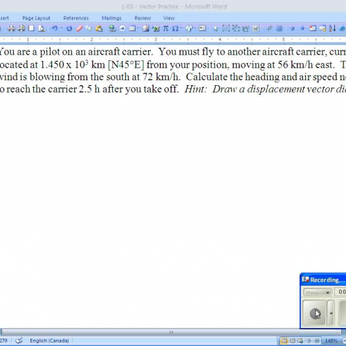 PHY 40S - Class notes - Feb 9 09