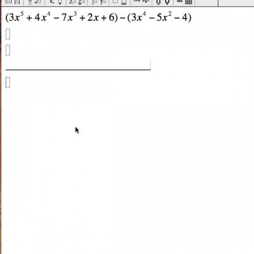 polynomial subtraction