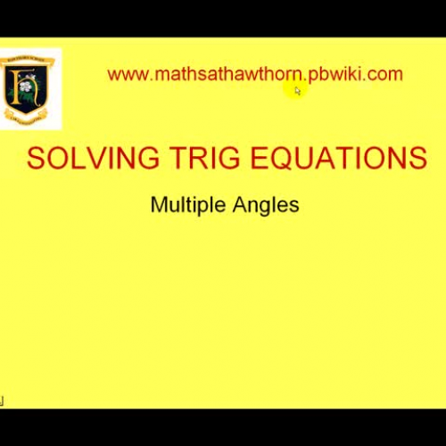 WJEC Trig Equations C2 2008 January