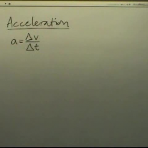 Formler vid acceleration