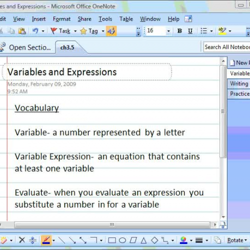 Variables and Expressions