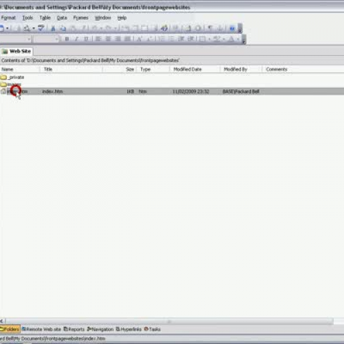 Frontpage 2003 table layout