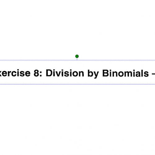 Division of Polynomials-part 2