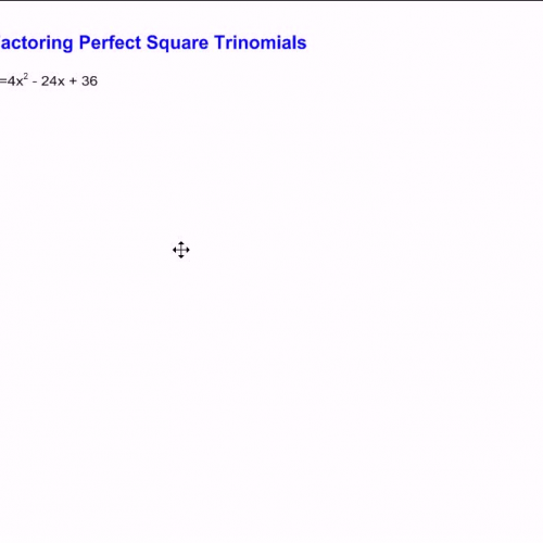 Factoring Perfect Square t