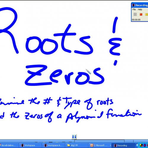 Roots and Zeros