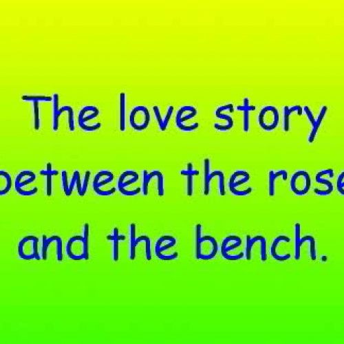 The love story between the rose and the bench