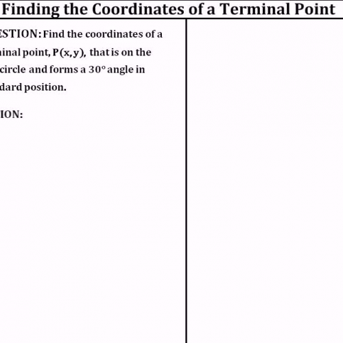 Finding Coordinates of a Terminal Point