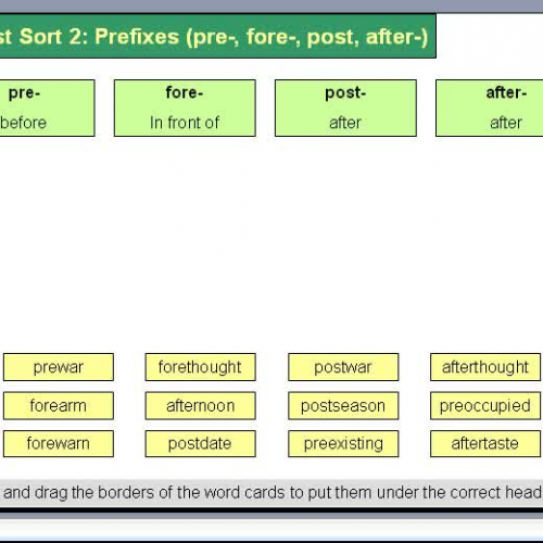 Forest Sort 2  Prefixes