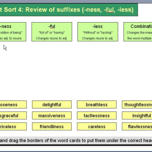 Forest Sort 4  Suffixes