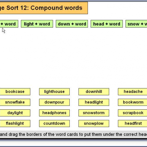 Orange Sort 12 Compound words