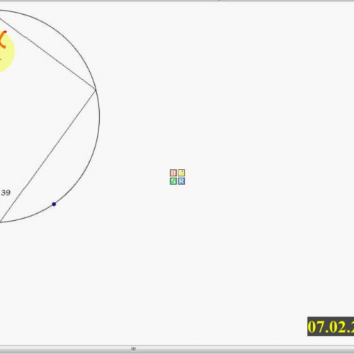 solve for angle in triangle in circle