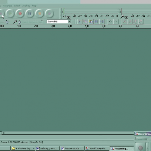 Audacity Recording and Saving Part 1