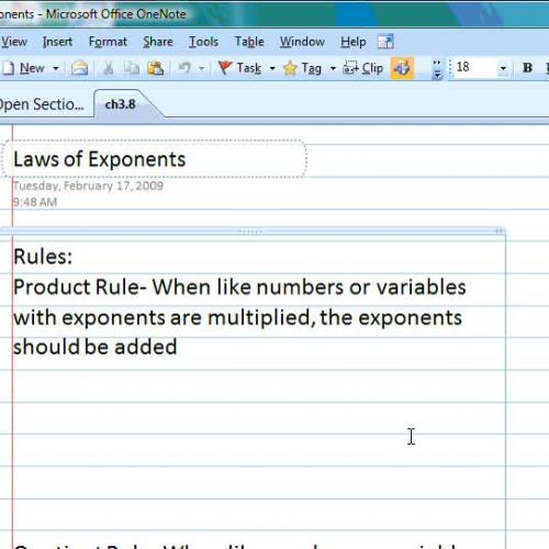 Laws of Exponents