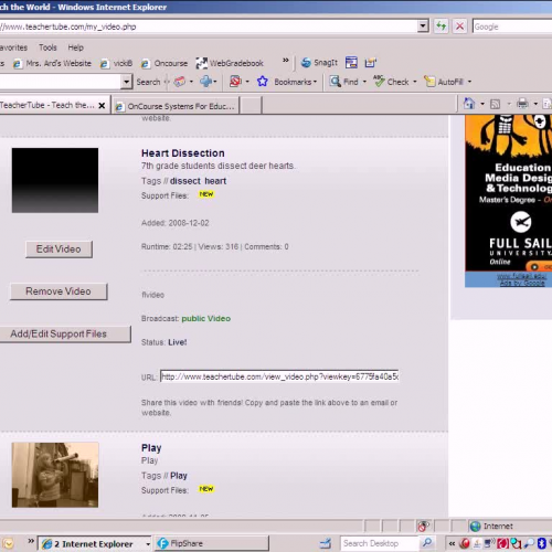 Embed Video to Oncourse