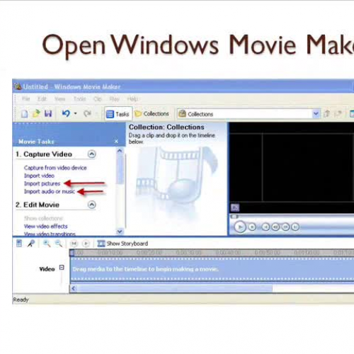 Importing Slides and Audio into Movie Maker