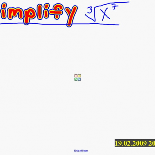 Simplify cubed root of x to the 7th power