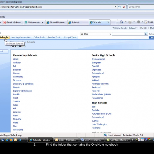 OneNote - Opening a Notebook