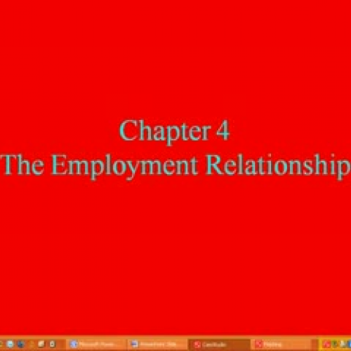 The Employment Relationship