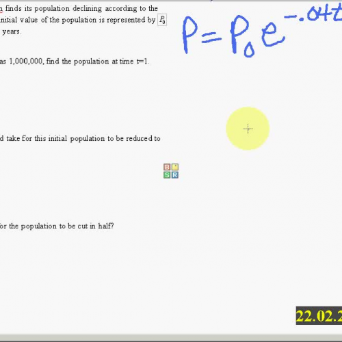 Population decay word problem