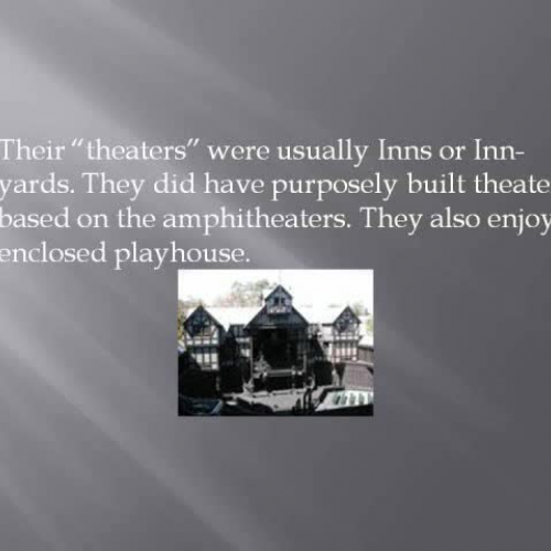 Elizabethan Theaters Powerpoint 