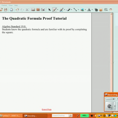 Proof of the Quadratic Equation