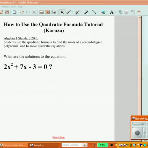 Using the Quadratic Formula