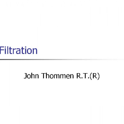 Filtration in Radiography