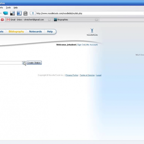 NoodleBib Bibliography Entry