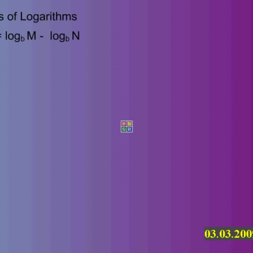 Quotient property of logarithms